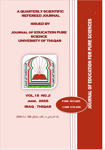 					View Vol. 15 No. 2 (2025): JOURNAL OF EDUCATION FOR PURE SCIENCE
				